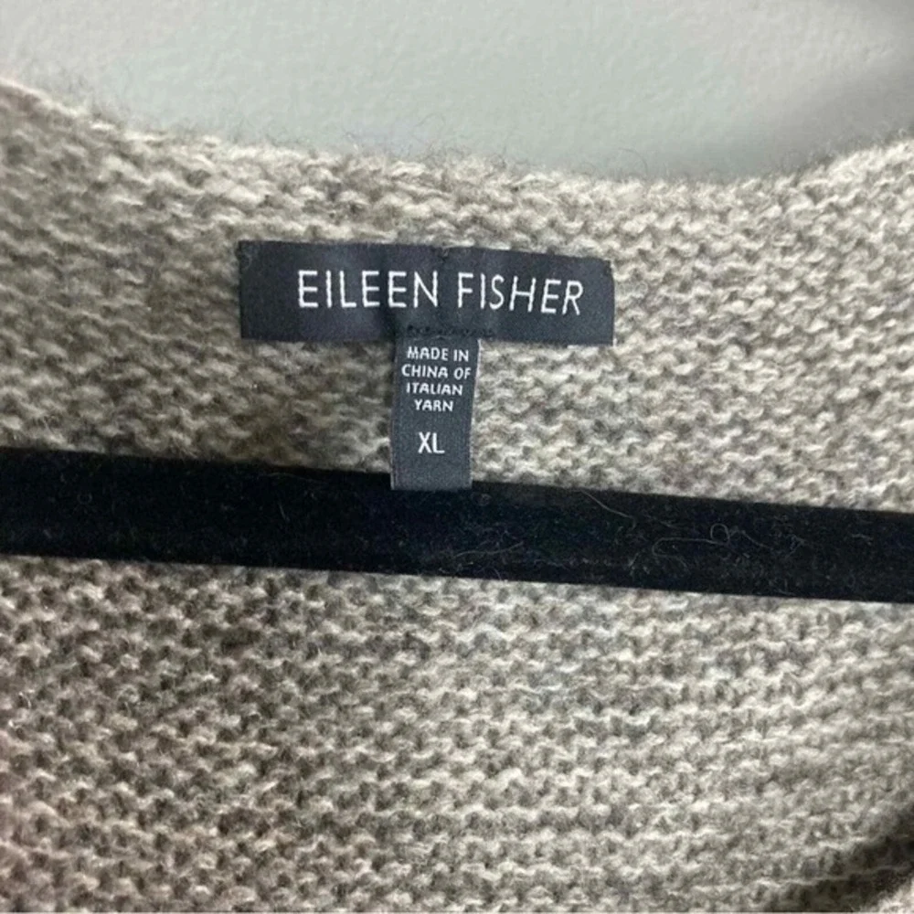 Eileen‎ Fisher thick wool silk sweater XL Thick super soft high quality Striped